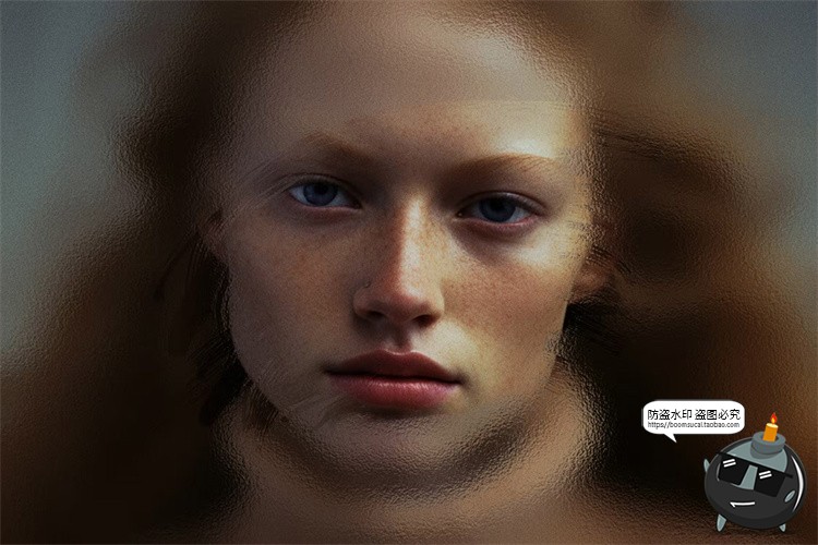 图片[4]-迷幻模糊磨砂高斯玻璃叠加效果人像修图特效滤镜样机模板PSD素材-设计猿