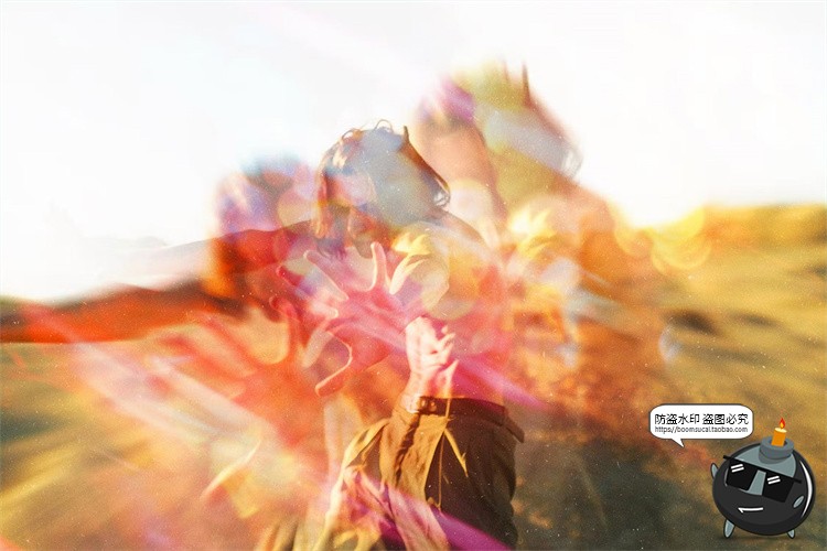 图片[5]-动感叠印漏光棱镜迷幻折射光斑图像照片滤镜样机特效PSD模板素材-设计猿