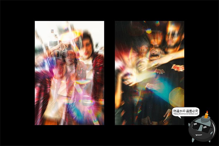 图片[9]-动感叠印漏光棱镜迷幻折射光斑图像照片滤镜样机特效PSD模板素材-设计猿