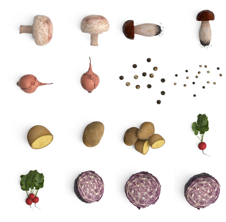 蔬菜水果食材食物元素包装vi设计样机海报PSD模板设计图片素材-设计猿