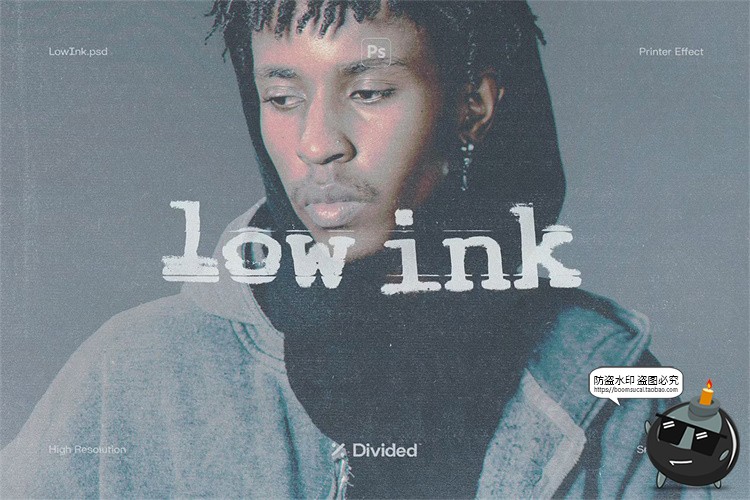 图片[1]-照片图像低墨无色打印低饱和褪色复古做旧老照片特效样机PSD素材-设计猿