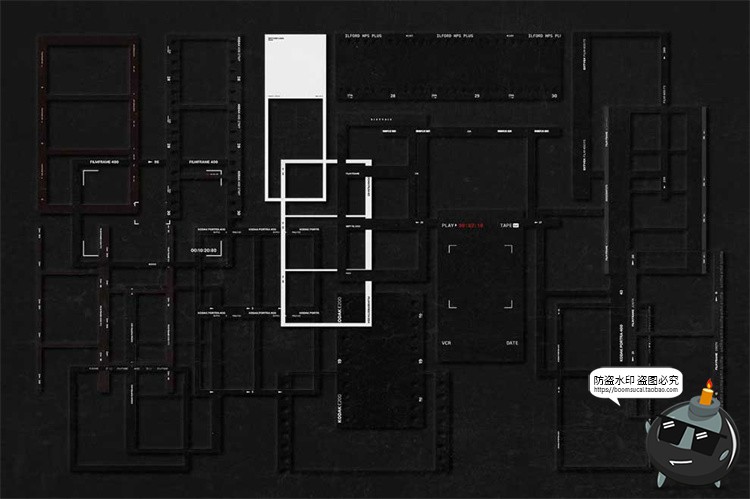 图片[3]-电影胶片胶卷边框装饰复古做旧老照片特效PSD模板样机PNG免抠素材-设计猿