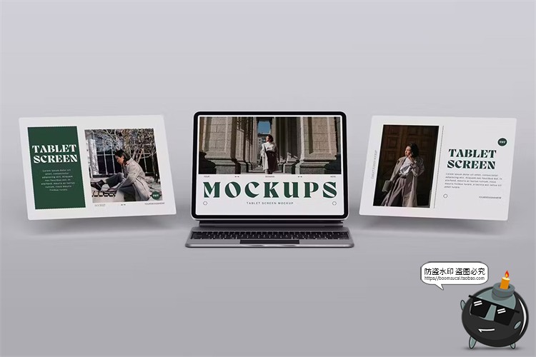 图片[4]-平板电脑ipadPro屏幕模型ui界面作品案例展示贴图PSD模板样机素材-设计猿