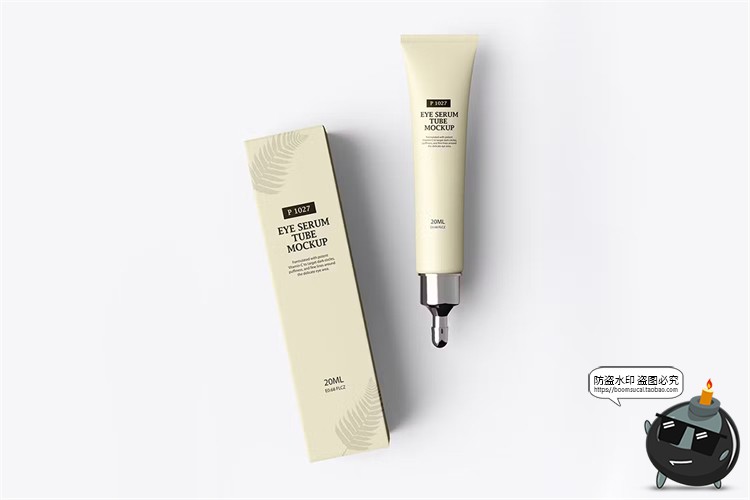 图片[6]-软管软膏乳膏眼部凝胶乳霜美妆包装品牌logo贴图样机PSD模板素材-设计猿