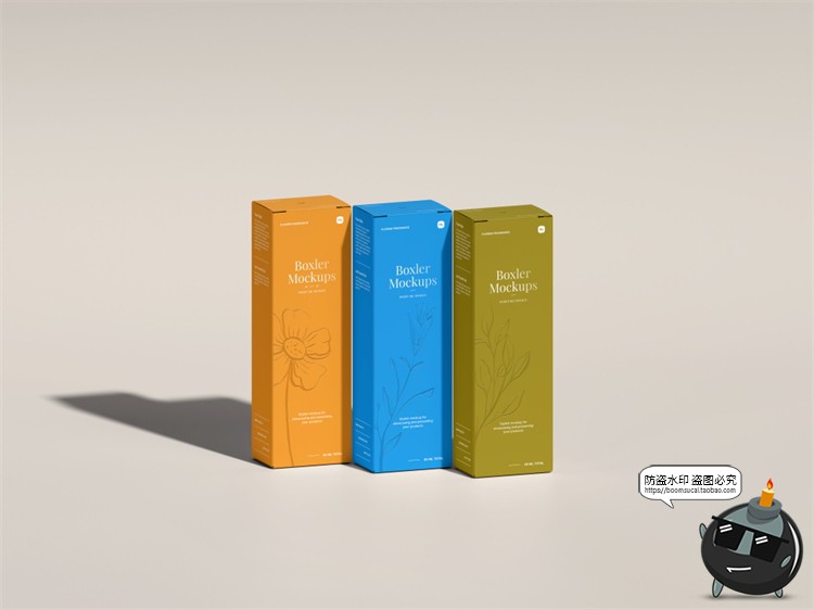 图片[4]-长条形盒子香水包装盒纸盒模型品牌logo印花贴图样机PSD模板素材-设计猿