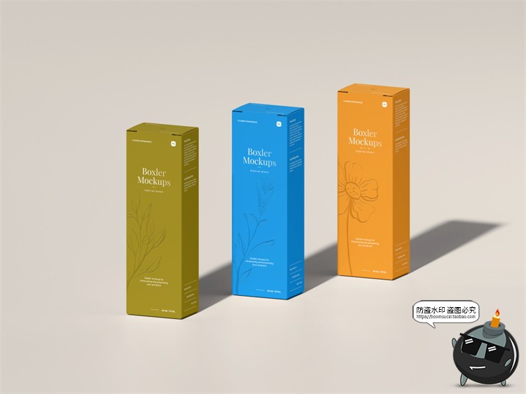 图片[5]-长条形盒子香水包装盒纸盒模型品牌logo印花贴图样机PSD模板素材-设计猿