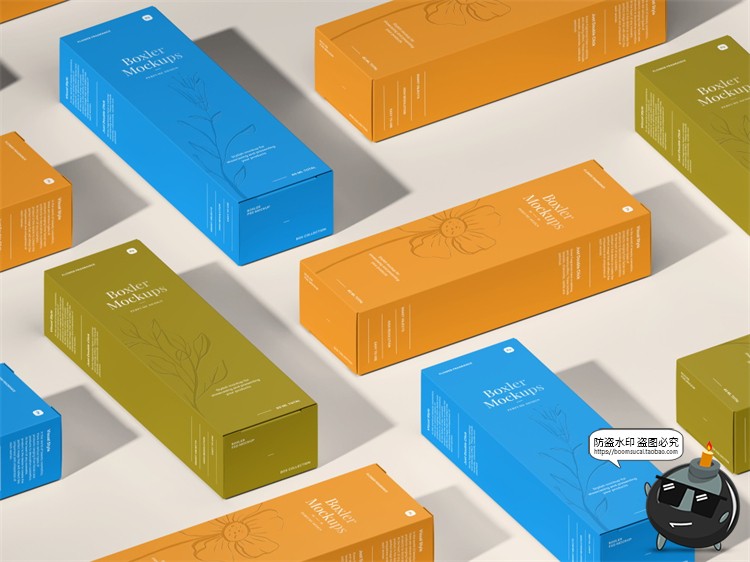 图片[9]-长条形盒子香水包装盒纸盒模型品牌logo印花贴图样机PSD模板素材-设计猿