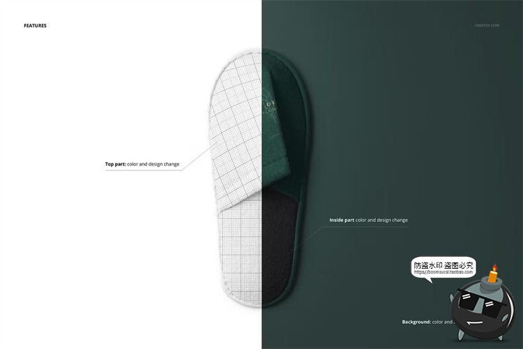 图片[3]-酒店用品宾馆居家一次性拖鞋包装设计展示效果图样机PSD模板素材-设计猿