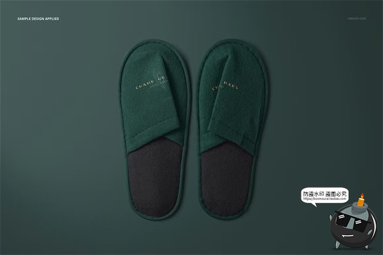 图片[4]-酒店用品宾馆居家一次性拖鞋包装设计展示效果图样机PSD模板素材-设计猿