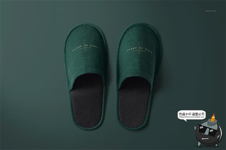 图片[5]-酒店用品宾馆居家一次性拖鞋包装设计展示效果图样机PSD模板素材-设计猿