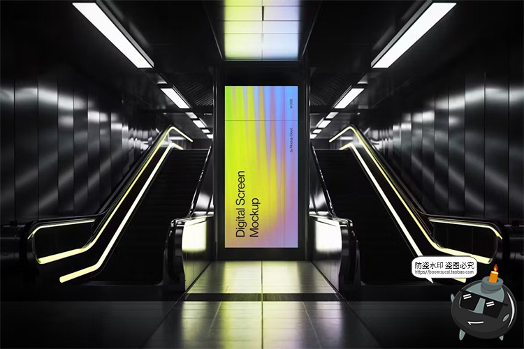 图片[9]-城市户外灯箱广告牌高铁地铁站海报街拍场景展示效果样机PSD素材-设计猿