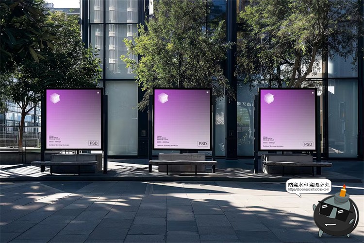 图片[21]-城市户外灯箱广告牌高铁地铁站海报街拍场景展示效果样机PSD素材-设计猿