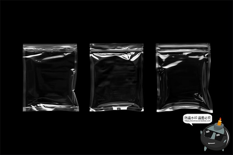 图片[2]-透明塑料塑封贴纸包装袋模型展示效果图设计贴图PSD模板样机素材-设计猿