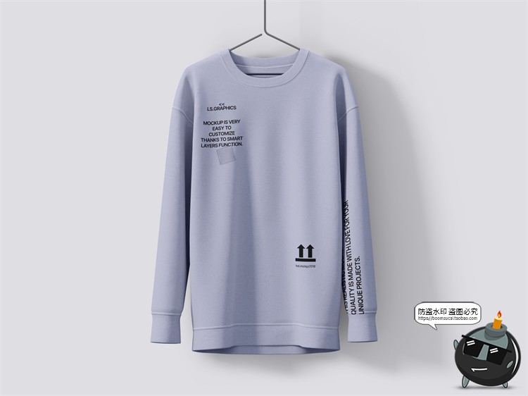 图片[6]-潮流机能潮牌T恤连帽运动卫衣服装外套展示效果图PSD模板样机素材-设计猿