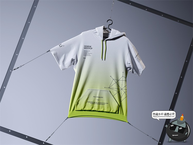 图片[10]-潮流机能潮牌T恤连帽运动卫衣服装外套展示效果图PSD模板样机素材-设计猿