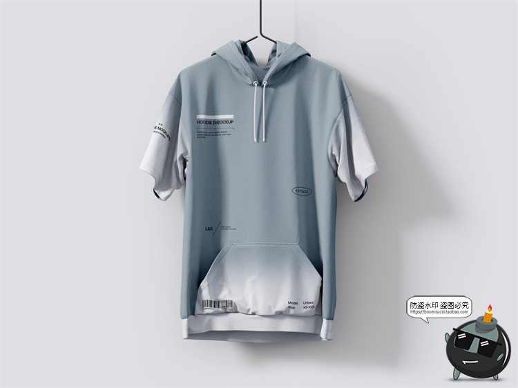 图片[12]-潮流机能潮牌T恤连帽运动卫衣服装外套展示效果图PSD模板样机素材-设计猿