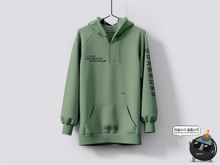 图片[14]-潮流机能潮牌T恤连帽运动卫衣服装外套展示效果图PSD模板样机素材-设计猿