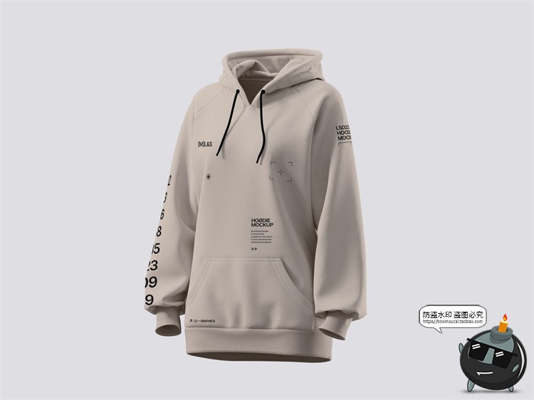 图片[15]-潮流机能潮牌T恤连帽运动卫衣服装外套展示效果图PSD模板样机素材-设计猿