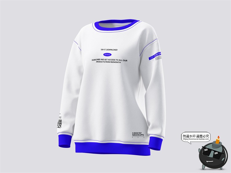 图片[16]-潮流机能潮牌T恤连帽运动卫衣服装外套展示效果图PSD模板样机素材-设计猿