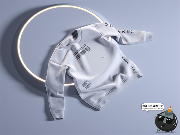 图片[18]-潮流机能潮牌T恤连帽运动卫衣服装外套展示效果图PSD模板样机素材-设计猿