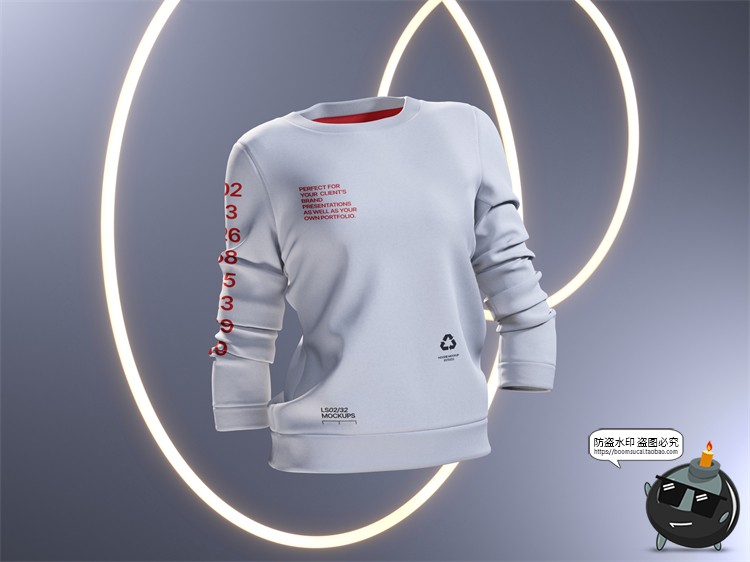 图片[21]-潮流机能潮牌T恤连帽运动卫衣服装外套展示效果图PSD模板样机素材-设计猿