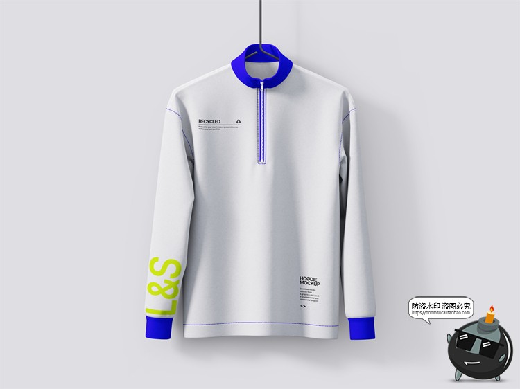 图片[24]-潮流机能潮牌T恤连帽运动卫衣服装外套展示效果图PSD模板样机素材-设计猿