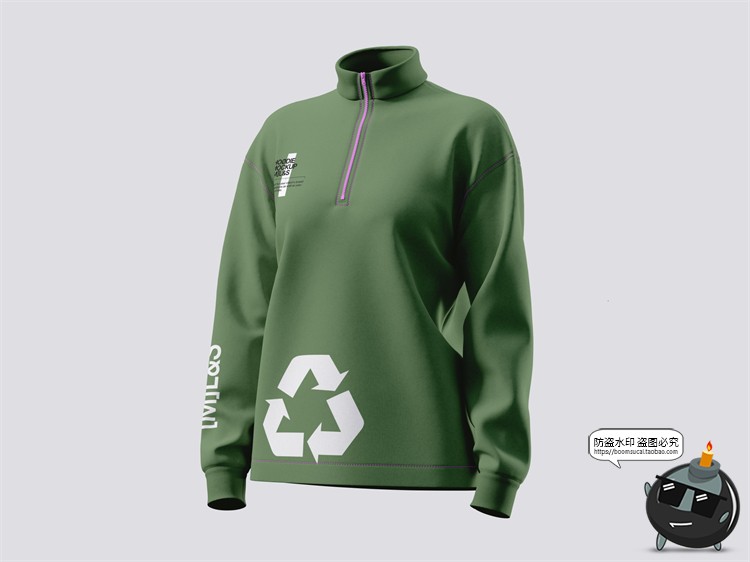 图片[25]-潮流机能潮牌T恤连帽运动卫衣服装外套展示效果图PSD模板样机素材-设计猿