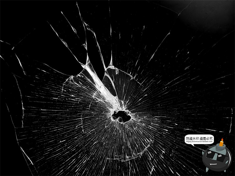 图片[3]-破碎玻璃碎片裂纹残渣肌理背景底纹特效做旧JPG黑底图片合成素材-设计猿