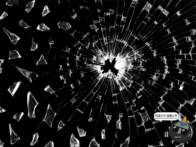 图片[5]-破碎玻璃碎片裂纹残渣肌理背景底纹特效做旧JPG黑底图片合成素材-设计猿