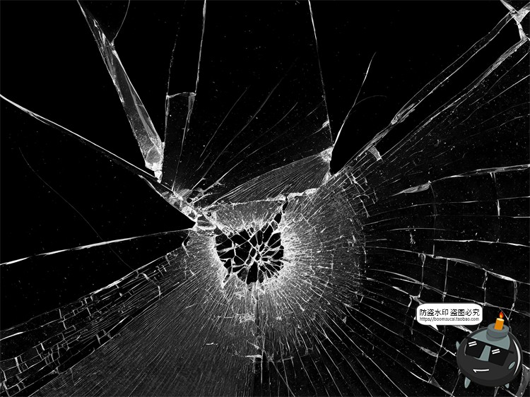 图片[6]-破碎玻璃碎片裂纹残渣肌理背景底纹特效做旧JPG黑底图片合成素材-设计猿