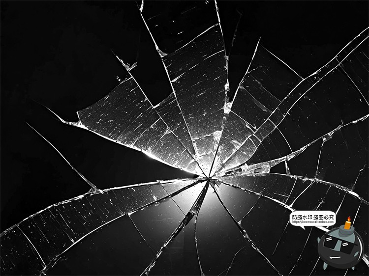 图片[8]-破碎玻璃碎片裂纹残渣肌理背景底纹特效做旧JPG黑底图片合成素材-设计猿