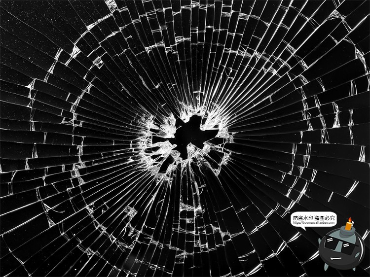 图片[13]-破碎玻璃碎片裂纹残渣肌理背景底纹特效做旧JPG黑底图片合成素材-设计猿