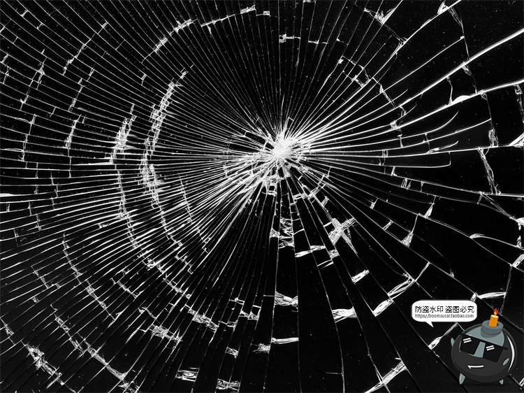 图片[14]-破碎玻璃碎片裂纹残渣肌理背景底纹特效做旧JPG黑底图片合成素材-设计猿