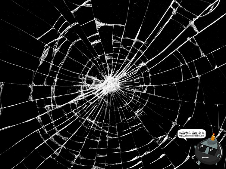 图片[18]-破碎玻璃碎片裂纹残渣肌理背景底纹特效做旧JPG黑底图片合成素材-设计猿