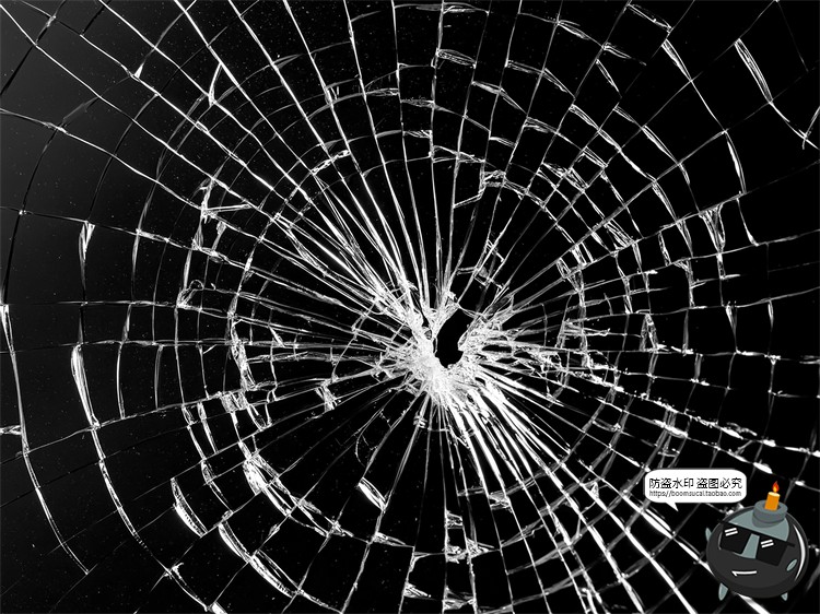 图片[19]-破碎玻璃碎片裂纹残渣肌理背景底纹特效做旧JPG黑底图片合成素材-设计猿