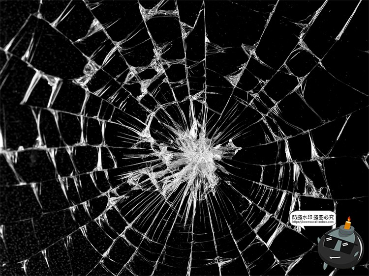 图片[21]-破碎玻璃碎片裂纹残渣肌理背景底纹特效做旧JPG黑底图片合成素材-设计猿