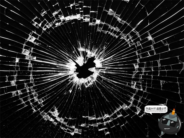 图片[25]-破碎玻璃碎片裂纹残渣肌理背景底纹特效做旧JPG黑底图片合成素材-设计猿