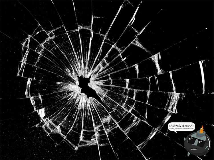 图片[26]-破碎玻璃碎片裂纹残渣肌理背景底纹特效做旧JPG黑底图片合成素材-设计猿
