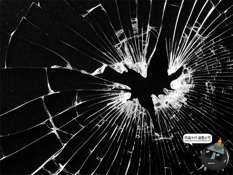 图片[30]-破碎玻璃碎片裂纹残渣肌理背景底纹特效做旧JPG黑底图片合成素材-设计猿