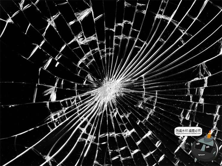 破碎玻璃碎片裂纹残渣肌理背景底纹特效做旧JPG黑底图片合成素材-设计猿