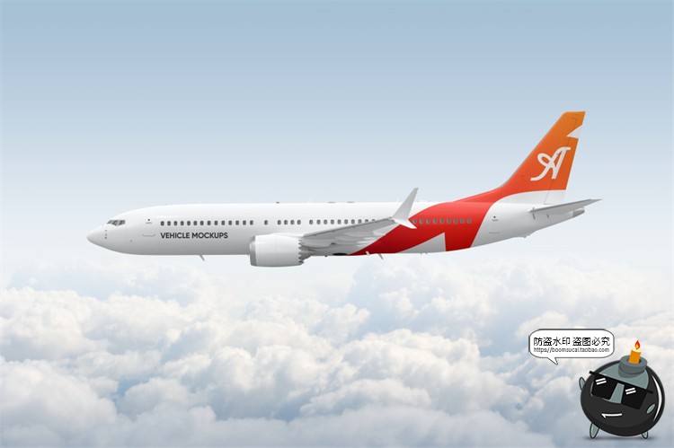 图片[2]-公交巴士集装箱货车运输车飞机车身广告海报车膜贴图样机PSD素材-设计猿