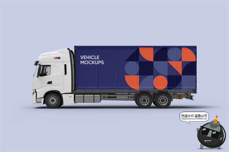 公交巴士集装箱货车运输车飞机车身广告海报车膜贴图样机PSD素材-设计猿