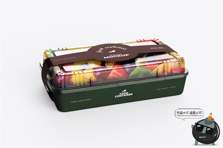 图片[6]-蔬果切零售透明塑料包装盒腰封logo标识外观贴图PSD模板样机素材-设计猿