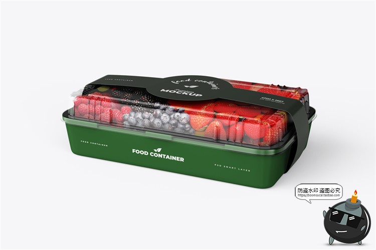 图片[8]-蔬果切零售透明塑料包装盒腰封logo标识外观贴图PSD模板样机素材-设计猿