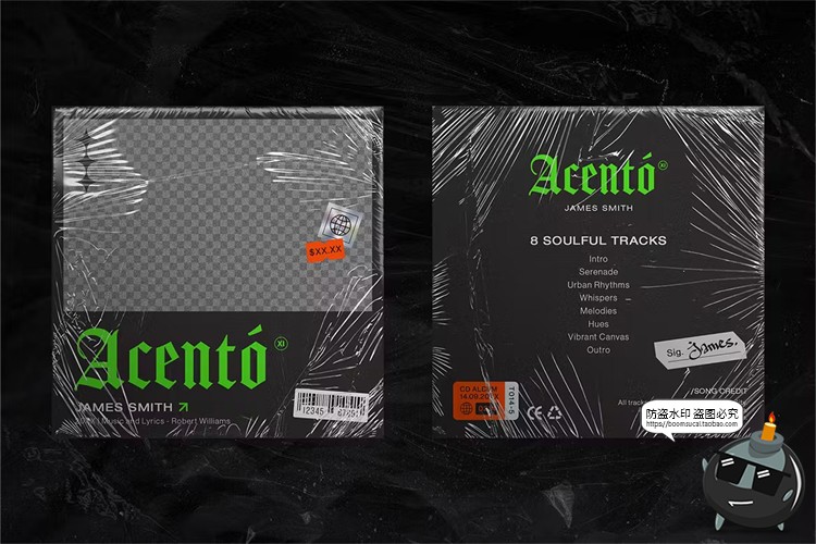 图片[6]-透明塑料薄膜CD音乐专辑包装模型展示效果贴图样机PSD模板PS素材-设计猿