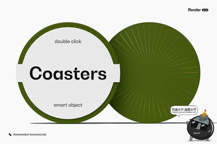图片[6]-圆形餐垫隔热防烫餐桌饮料咖啡杯垫橡胶防滑垫样机PSD模板PS素材-设计猿
