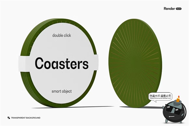 图片[8]-圆形餐垫隔热防烫餐桌饮料咖啡杯垫橡胶防滑垫样机PSD模板PS素材-设计猿