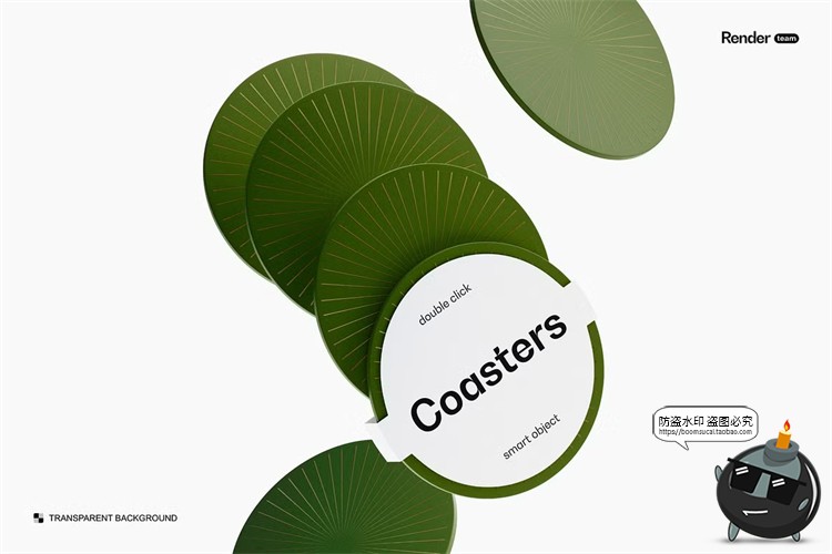 图片[9]-圆形餐垫隔热防烫餐桌饮料咖啡杯垫橡胶防滑垫样机PSD模板PS素材-设计猿