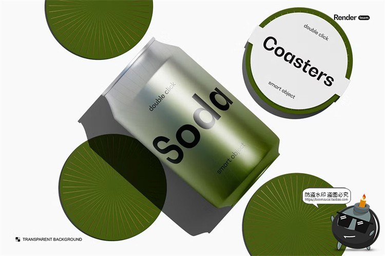 图片[10]-圆形餐垫隔热防烫餐桌饮料咖啡杯垫橡胶防滑垫样机PSD模板PS素材-设计猿