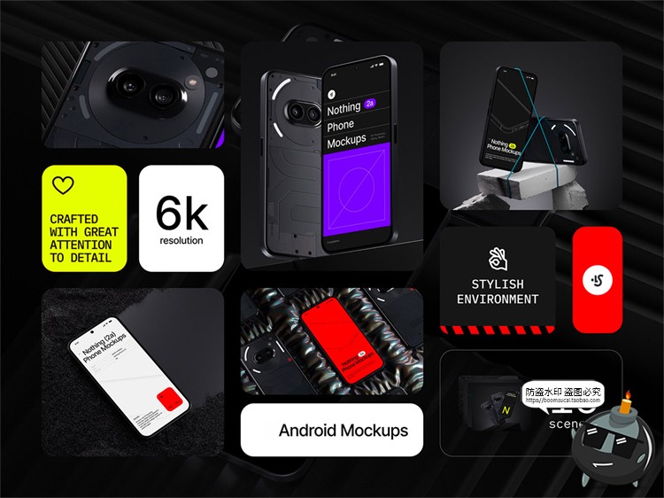 图片[1]-智能手机屏幕演示App应用ui界面作品案例贴图效果样机PSD模板素材-设计猿